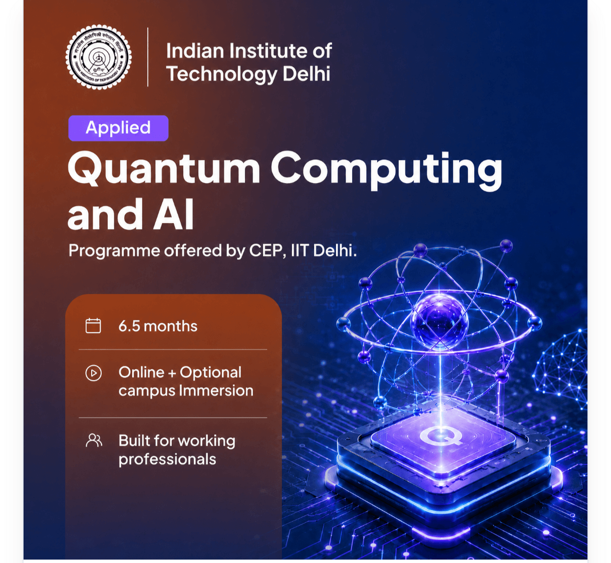 IIT Delhi launches applied quantum computing and AI certification; applications open till Oct 15