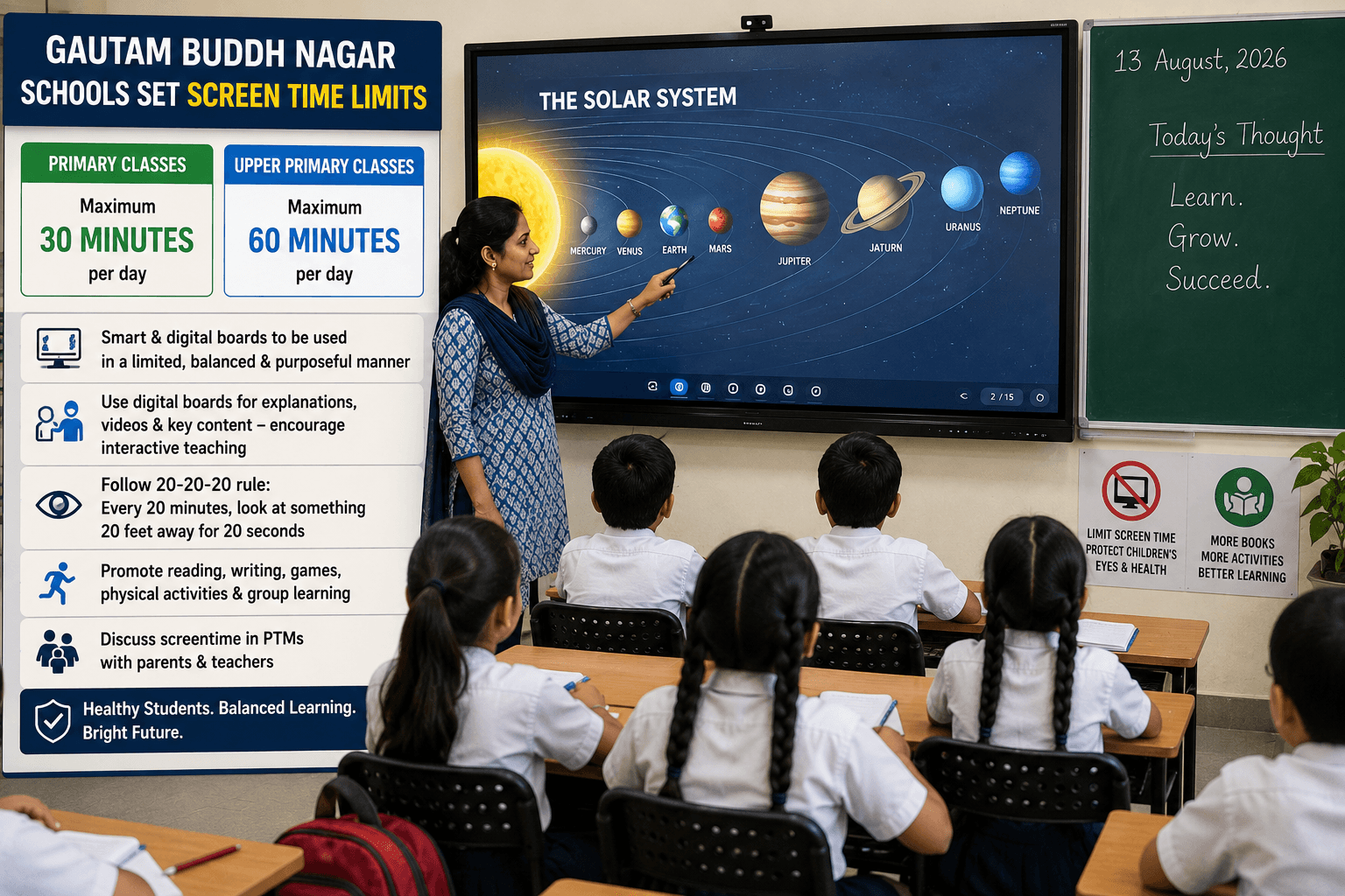 Noida schools told to cap students' screen time at 30-60 minutes