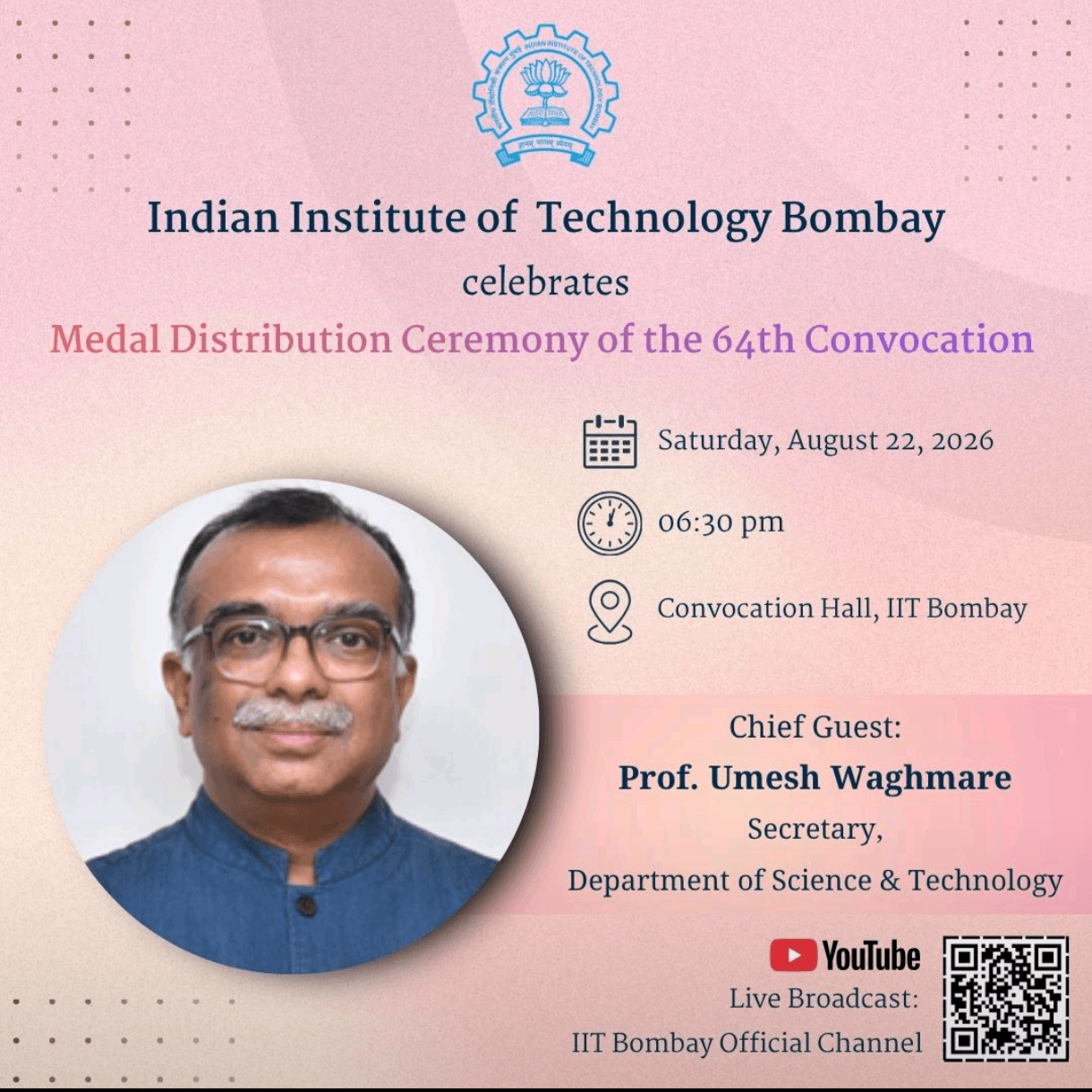 IIT Bombay to hold medal distribution ceremony as part of 64th Convocation on August 22