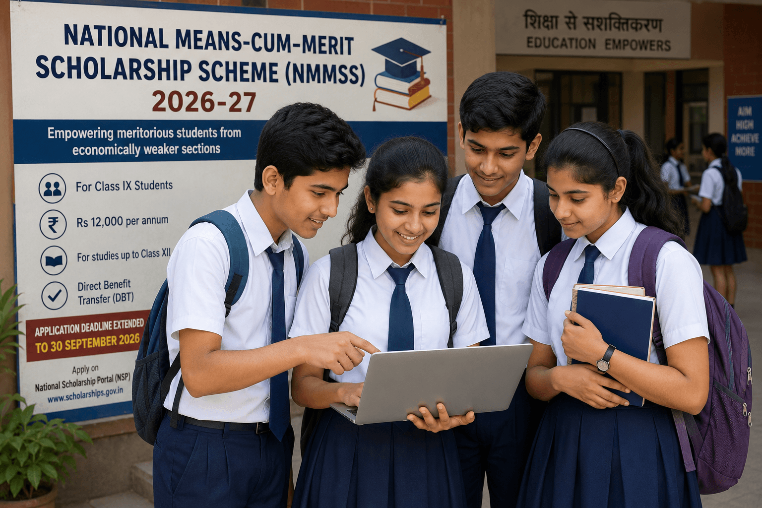 NMMSS 2026-27 scholarship application deadline extended to September 30