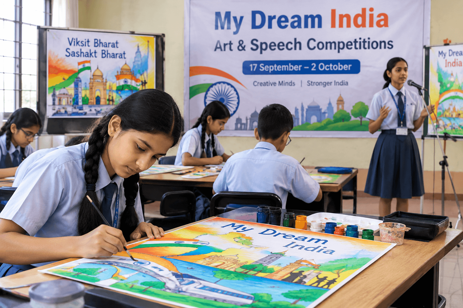 UP schools to hold 'My Dream India' art, speech competitions from Sep 17- Oct 2