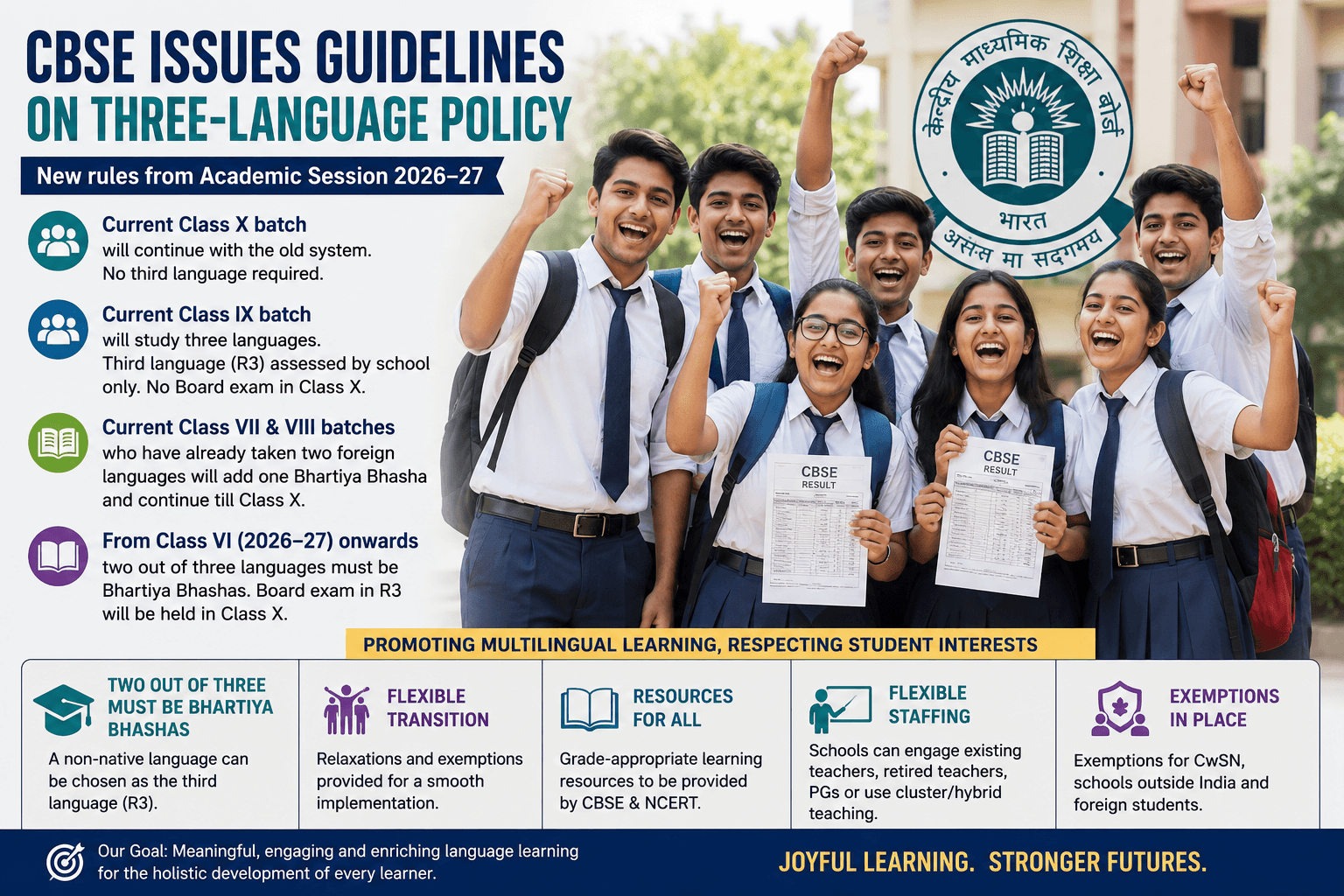 CBSE exempts present class 10th batch from three-language policy, guidelines out