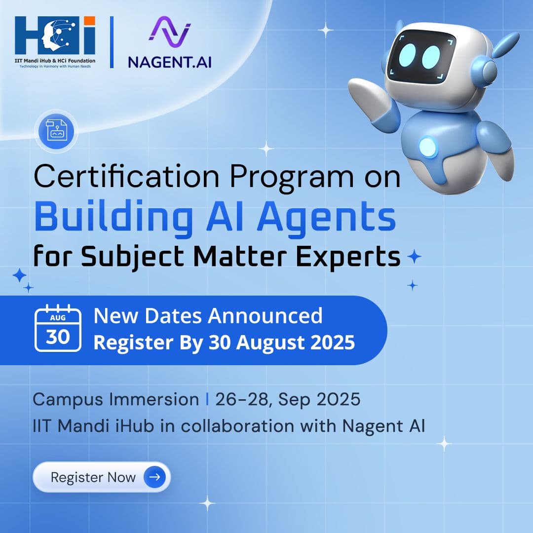 IIT Mandi TIH partners Nagent AI to launch a 23 hr hybrid no-code AI agent building program
